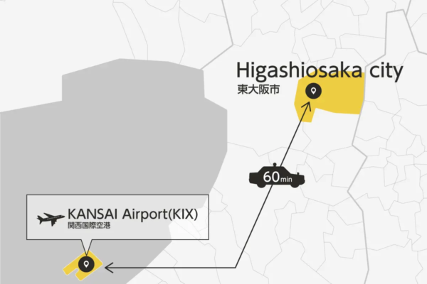 Kansai Airport Transfer from/to HigashiOsaka city