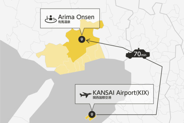 Kansai Airport to Arima Onsen Private Transfer