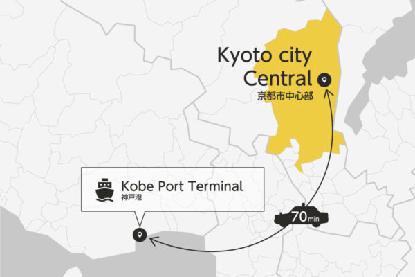 Kobe port terminal from/to Kyoto Private Transfer
