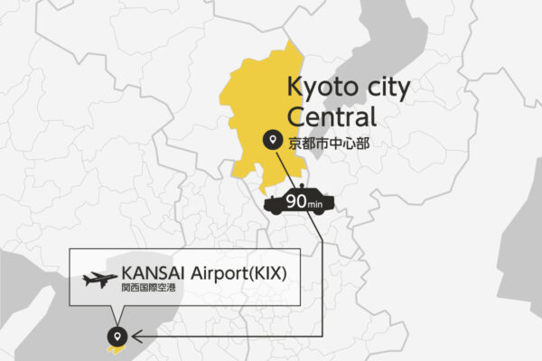Kyoto city to Kansai Airport Private Transfer